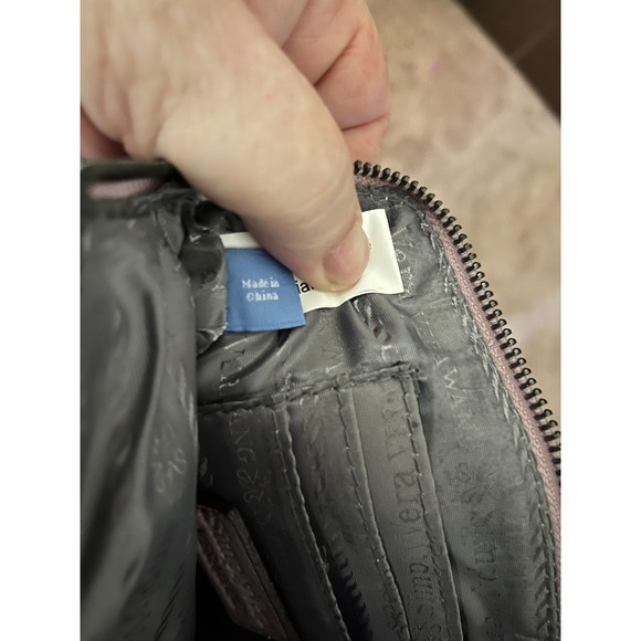 Simply Vera Vera Wang Lavender Wrinkled Faux Leather Crossbody Bag 8 inch - Picture 6 of 14